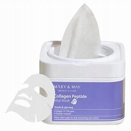 MARY&MAY Collagen Peptide Vital Mask -zestaw ujędrniających maseczek 30szt.