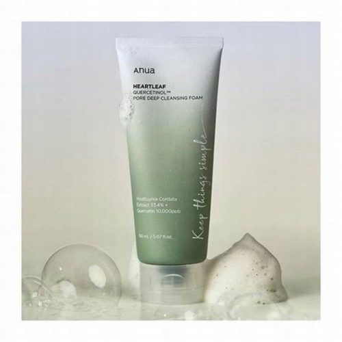 Anua Heartleaf Quercetinol Pore Deep Foam - myjąca pianka do twarzy 150ml - obrazek 4