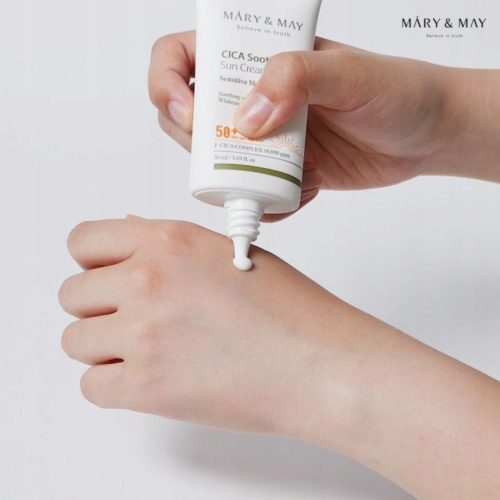 Mary&May Cica Soothing Sun Cream SPF50+/PA++++ krem przeciwsłoneczny 50ml - obrazek 4