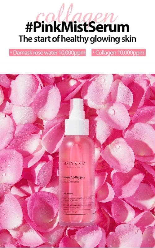 Mary&May Rose Collagen Mist Serum - Dwufazowe Różane Serum w Mgiełce 100ml - obrazek 5