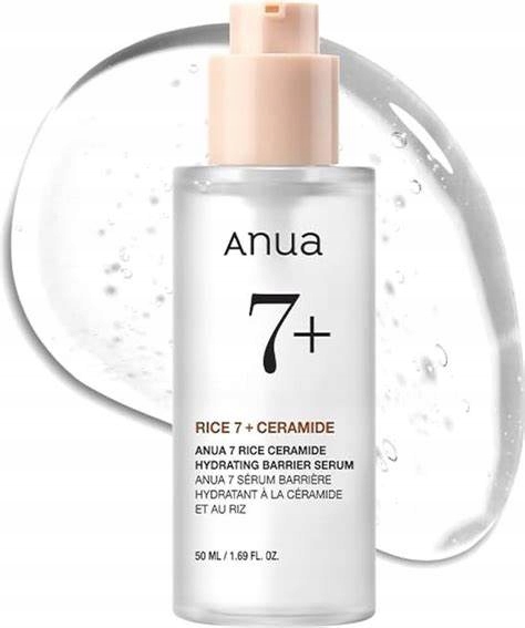 Anua Rice 7 Ceramide Hydrating Barrier Serum Ryżowe Rozjaśniające 50ml
