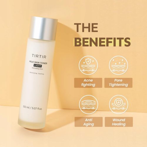 TIRTIR Milk Skin Toner Light - Tonik Nawilżający z Ekstraktem z Ryżu 150ml - obrazek 2