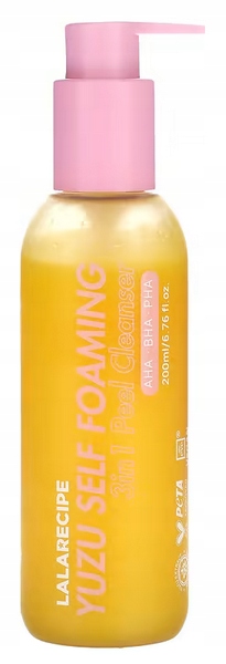 LalaRecipe Yuzu Self Foaming 3in1 Cleanser Pianka z Ekstraktem z Yuzu 200ml